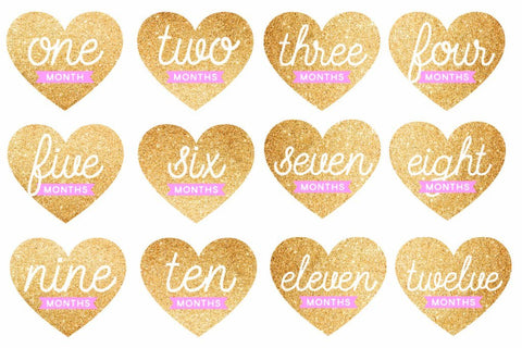 嬰兒相框Pearhead香港限定優惠 寶寶閃亮心型貼紙