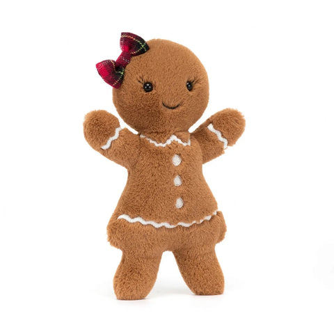 Jellycat 快樂薑餅人红宝石中碼