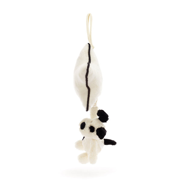 Jellycat 害羞黑色乳白色小狗音樂掛飾