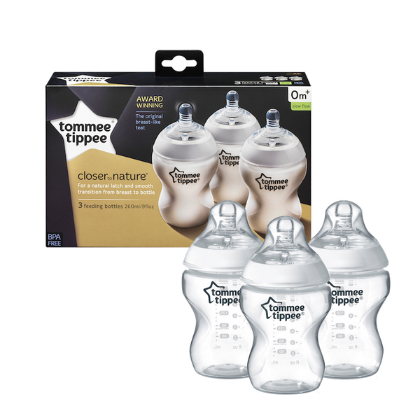Tommee Tippee 香港 Closer to Nature 260ml 奶瓶 (三個裝) ** P Bottle 260ml Triple Pk